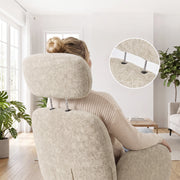 Hawsaiy Criss Cross Office Chair with Flip-Up Arms, Wide Seat Desk Chair with Adjustable Headrest, 135° Reclining Ergonomic Office Chair with Plush Fabric Cushion