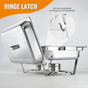 Hawsaiy Chafing Dishes for Buffet 4 Pack, 9QT Full Size Rectangular Chafing Dish Buffet Set, Stainless Steel Chafers and Buffet Warmers Set, Food Warmers for Parties, Weddings, Banquets, Catering Events