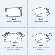 Hawsaiy 2 Pack Memory Foam Bed Pillow with Breathable Cover Support for Neck & Shoulder