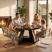 Hawsaiy 5 Piece Round Dining Table Set for 4, 47.3