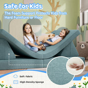 Hawsaiy Kids Sofas Modular 4PCS Sponge Armless Reclining Sofa with Removable Cover