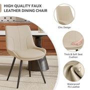 Hawsaiy Modern Faux Leather Dining Chair Set of 2/4/6 with Sturdy Metal Frame