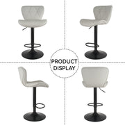 Hawsaiy Modern Adjustable Faux Leather Bar Stool with Back for Kitchen Island Set of 2/4