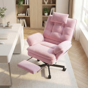 Hawsaiy Big and Tall Office Chair with Footrest, Ergonomic Executive Desk Chair with Flip-Up Arms, Reclining High Back Computer Chair with Headrest & Side Pockets