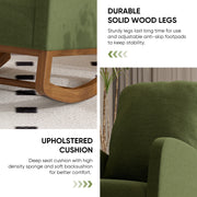 Nalupatio Rocking Chair Nursery, Reading Chair, Glider Accent Chair, Rocking Accent Chair with Wood Legs for Living Room, Bedroom Brown Coffee