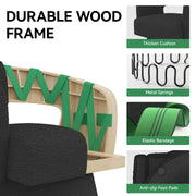 Nalupatio Swivel Barrel Accent Chair, Linen Fabric Upholstered Armchair with Wood Frame & Spring Support,Modern Comfy Lounge Sofa Chair with Round Back for Reading Living Room Bedroom,Beige