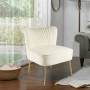 Hawsaiy Modern Velvet Accent Chair with Metal Legs