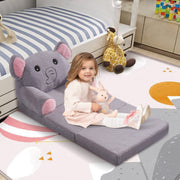 Hawsaiy Kids Sofa 2-in-1 Foldable Armchair with Liner Filler Cute Cartoon Lazy Sofa Bed for Living Room or Bedroom