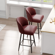 Hawsaiy Counter Height Bar Stools Set of 2/4,360° Swivel Barstools with High Back and Metal Legs,27.10