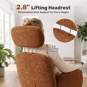 Hawsaiy Criss Cross Office Chair with Flip-Up Arms, Wide Seat Desk Chair with Adjustable Headrest, 135° Reclining Ergonomic Office Chair with Plush Fabric Cushion