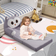 Hawsaiy Kids Sofa 2-in-1 Foldable Armchair with Liner Filler Cute Cartoon Lazy Sofa Bed for Living Room or Bedroom