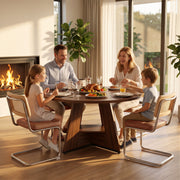 Hawsaiy 5 Piece Round Dining Table Set for 4, 47.3