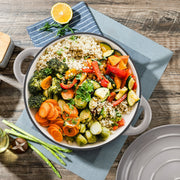 Hawsaiy 6QT Enameled Cast Iron Dutch Oven, Non-Stick, Dual Handles, with Lid for Baking & Cooking