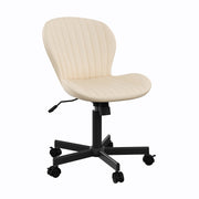Hawsaiy Shell-Shaped Swivel Office Chair, 360° Rotating Vanity Desk Chair with Rocking Function for Home Office, Bedroom, Makeup Vanity
