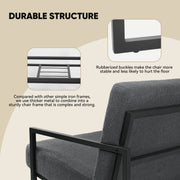 Hawsaiy Accent Chair with Metal Frame, Teddy Fleece Living Room Chairs with Foam Seat Cushions, Comfy Reading Armchair for Bedroom