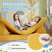 Hawsaiy Kids Sofas Modular 4PCS Sponge Armless Reclining Sofa with Removable Cover