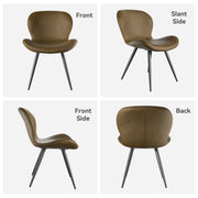 Hawsaiy Faux Leather Dining Chairs Set of 2/4/6 with Widened Backrest & Seat