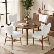 Hawsaiy Dining Chairs Set of 2/4/6, Upholstered Fabric Dining Room Chairs, Mid Century Modern Kitchen Chairs with Solid Wood Legs & Cross-Brace Support, Farmhouse Side Chairs for Dining Room