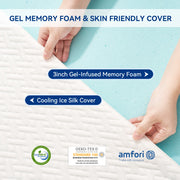 Hawsaiy 3 Inch Gel-Infused Cooling Memory Foam Mattress Topper with Removable & Washable Bamboo Cover