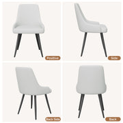 Hawsaiy PU leather Dining Chairs Set of 2/4 with Durable Metal Legs