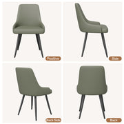 Hawsaiy PU leather Dining Chairs Set of 2/4 with Durable Metal Legs