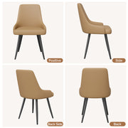 Hawsaiy PU leather Dining Chairs Set of 2/4 with Durable Metal Legs