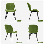 Hawsaiy Modern Ergonomic Velvet Dining Chair Set of 2/4/6 with Sturdy Metal Legs