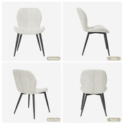 Hawsaiy Modern Ergonomic Velvet Dining Chair Set of 2/4/6 with Sturdy Metal Legs