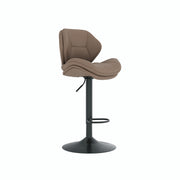 Hawsaiy Swivel Bar Stools Set of 2/4, Adjustable Height Faux Leather Bar Stools with Back, Double-Layer Upholstered Counter Height Bar Chairs for Kitchen Island