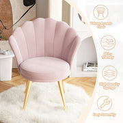 Hawsaiy Velvet Accent Chair with Gold Metal Legs for Bedroom,Living Room