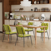 Hawsaiy Dining Chairs Set of 2, Mid Century Modern Upholstered PU Leather Kitchen Dining Room Accent Chairs with Metal Legs,Bentwood Cushion Seat for Living Room,Bedrooms