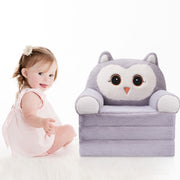 Hawsaiy Kids Sofa 2-in-1 Foldable Armchair with Liner Filler Cute Cartoon Lazy Sofa Bed for Living Room or Bedroom