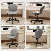Hawsaiy Shell-Shaped Swivel Office Chair, 360° Rotating Vanity Desk Chair with Rocking Function for Home Office, Bedroom, Makeup Vanity