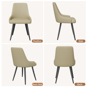 Hawsaiy PU leather Dining Chairs Set of 2/4 with Durable Metal Legs