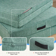 Hawsaiy Kids Sofas Modular 4PCS Sponge Armless Reclining Sofa with Removable Cover