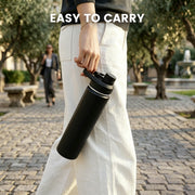 Hawsaiy 24 oz Insulated Stainless Steel Water Bottle with Handle, Leak-Proof Lid & Wide Mouth, Double Wall Vacuum, BPA Free, Keeps Cold & Hot