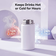 Hawsaiy 12oz Kids Water Bottle with Straw, Stainless Steel Insulated Toddler Water Bottle, Leak Proof BPA-Free Small Water Bottle for School Boys Girls
