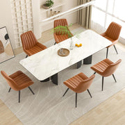 Hawsaiy Modern Upholstered Dining Chairs with Thick Cushions and Metal Legs Set of 2/4/6