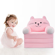 Hawsaiy Kids Sofa 2-in-1 Foldable Armchair with Liner Filler Cute Cartoon Lazy Sofa Bed for Living Room or Bedroom