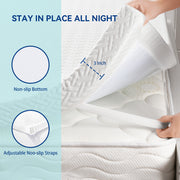 Hawsaiy 3 Inch Gel-Infused Cooling Memory Foam Mattress Topper with Removable & Washable Bamboo Cover