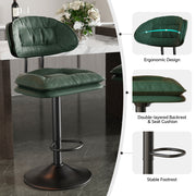 Hawsaiy Adjustable Ergonomic Design Barstools with Double-Layer Upholstered Set of 2/4 for Kitchen Island