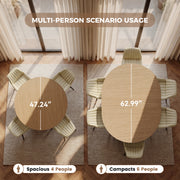 Hawsaiy 5 Piece Extendable Dining Table Set for 4, 47.24