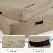 Hawsaiy Kids Sofas Modular 4PCS Sponge Armless Reclining Sofa with Removable Cover