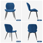 Hawsaiy Modern Ergonomic Velvet Dining Chair Set of 2/4/6 with Sturdy Metal Legs