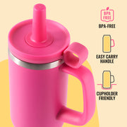 Hawsaiy 32/40 oz Stainless Steel Tumbler with Handle, Double Wall Vacuum Insulated for Fitness, Office, Car