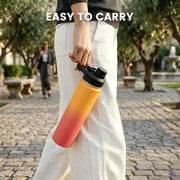 Hawsaiy 24 oz Insulated Stainless Steel Water Bottle with Handle, Leak-Proof Lid & Wide Mouth, Double Wall Vacuum, BPA Free, Keeps Cold & Hot