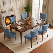 Hawsaiy Dining Chairs Set of 2/4/6, Upholstered Fabric Dining Room Chairs, Mid Century Modern Kitchen Chairs with Solid Wood Legs & Cross-Brace Support, Farmhouse Side Chairs for Dining Room