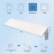 Hawsaiy Wedge Pillow for Bed Gap Filler, Breathable Support Pillow with Removable Zipper Pillowcase, High-Density Foam, Large Pocket Storage