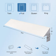 Hawsaiy Wedge Pillow for Bed Gap Filler, Breathable Support Pillow with Removable Zipper Pillowcase, High-Density Foam, Large Pocket Storage