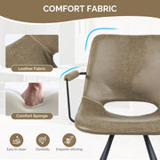 Hawsaiy Modern Dining Chiars Set of 2 with Arm and Metal Legs